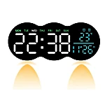 Ceas de masa sau perete digital LED 2808 cu lumina ambientala calda si functie de numaratoare inversa