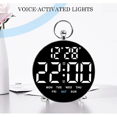 Ceas digital de masa si de perete GH8029 calendar temperatura alarma activare Vocala