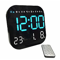 Ceas digital de perete 6650 calendar temperatura ora alarma cu telecomanda