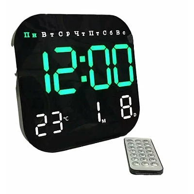 Ceas digital de perete 6650 calendar temperatura ora alarma cu telecomanda