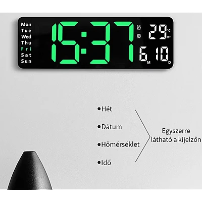 Ceas LED cu afisaj mare 5526 data temperatura telecomanda