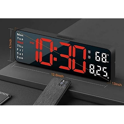 Ceas LED cu afisaj mare 5526 data temperatura telecomanda