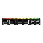 Ceas decorativ ecran LED RGB functie de captare a sunetului afisare ora alarma 3 niveluri de reglare a luminozitatii
