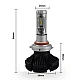 Set 2 becuri led auto X3 H4 putere 50W 6000 lumeni cu 2 faze OFF