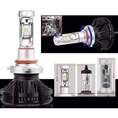Set 2 becuri led auto X3 H4 putere 50W 6000 lumeni cu 2 faze OFF
