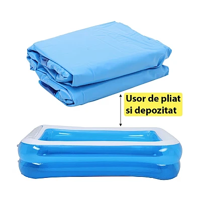 Piscina gonflabila pentru Adulti/Copii dimensiuni 200 x 150 x 50 cm Dreptunghiular