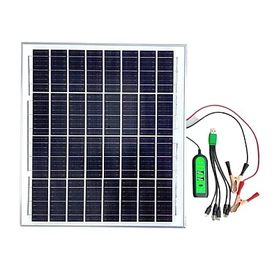 Panou solar portabil 25W cu USB si mufe pentru incarcare device uri CL 1826