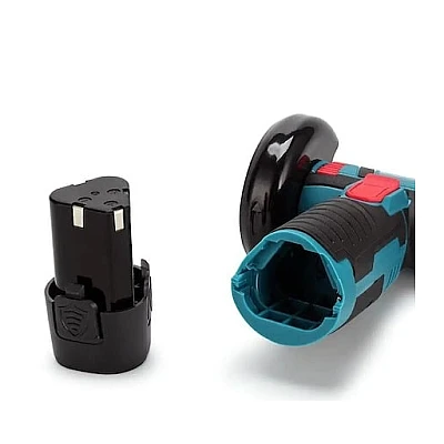 Mini polizor flex unghiular portabil cu 2 acumulatori 6 discuri 12V 76MM