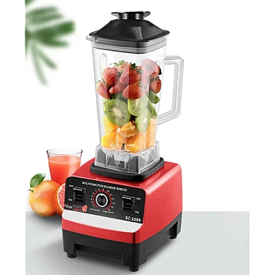 Blender Profesional de bucatarie 2 in 1 de 2.5L motor din cupru 15 viteze 4500W