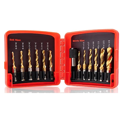 Set 13 piese Burghie si Taroduri combinat SAE si Metric AURII