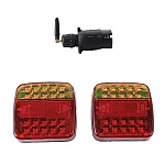 Set 2 lampi spate Led magnetice pentru remorca 12/24V Wireless fara fir