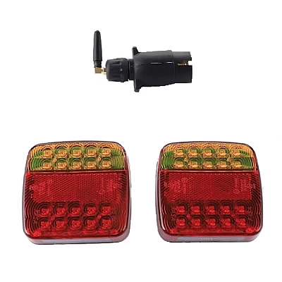 Set 2 lampi spate Led magnetice pentru remorca 12/24V Wireless fara fir Set 2 lampi spate Led magnetice pentru remorca 12/24V Wireless fara fir