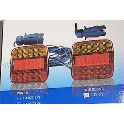Set 2 lampi spate Led magnetice pentru remorca 12/24V Wireless fara fir Set 2 lampi spate Led magnetice pentru remorca 12/24V Wireless fara fir