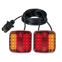 Set 2 lampi spate LED magnetice pentru remorca 12V cu cablu
