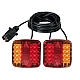 Set 2 lampi spate LED magnetice pentru remorca 12V cu cablu