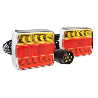 Set 2 lampi spate LED magnetice pentru remorca 12V cu cablu