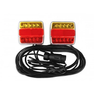 Set 2 lampi spate LED magnetice pentru remorca 12V cu cablu