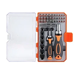 Set surubelnite cu clichet Andowl 42 in 1 Q GJ001 Portocaliu/Negru