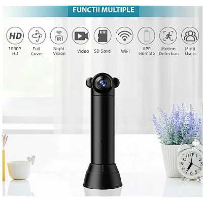 Mini Camera supraveghere Andowl Q SX82 4K Wifi rotativa