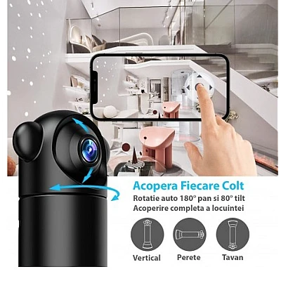 Mini Camera supraveghere Andowl Q SX82 4K Wifi rotativa
