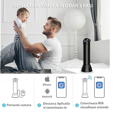 Mini Camera supraveghere Andowl Q SX82 4K Wifi rotativa