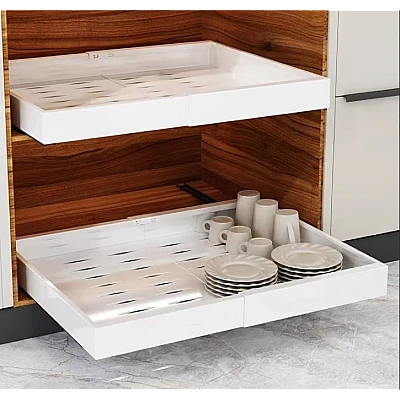 Sertar extensibil din metal 31 50 cm x 42 cm x 6 cm alb Sertar extensibil din metal 31 50 cm x 42 cm x 6 cm alb