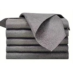 Set 12 lavete microfibra ultra absorbante gri ecologice reutilizabile