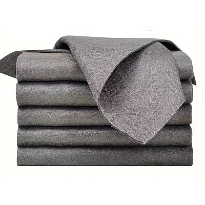 Set 12 lavete microfibra ultra absorbante gri ecologice reutilizabile