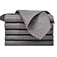 Set 12 lavete microfibra ultra absorbante gri ecologice reutilizabile
