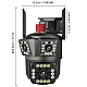 Camera de Supraveghere Tripla WIFI 24MP Exterior/Interior Ultra HD 10X zoom Rotire Comunicare Bidirectionala