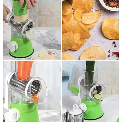 Razatoare cu manivela 3 accesorii de ras Verde/Alb