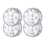 Set 4 lampi LED RGB cu telecomanda rezistente la apa BA