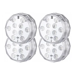 Set 4 lampi LED RGB cu telecomanda rezistente la apa BA
