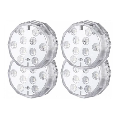Set 4 lampi LED RGB cu telecomanda rezistente la apa BA Set 4 lampi LED RGB cu telecomanda rezistente la apa BA
