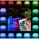 Set 4 lampi LED RGB cu telecomanda rezistente la apa BA Set 4 lampi LED RGB cu telecomanda rezistente la apa BA