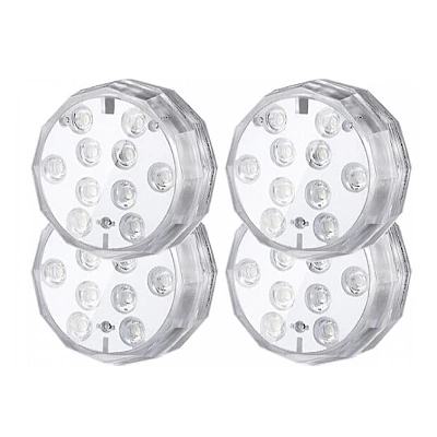 Set 4 lampi LED RGB cu telecomanda rezistente la apa BA Set 4 lampi LED RGB cu telecomanda rezistente la apa BA