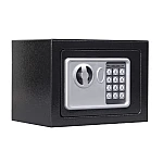 Seif electronic standard cu cifru si cheie 170x230x170 mm Negru