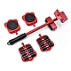 Kit Mutat Mobilier 4 Platforme cu roti si 1 Parghie metalica