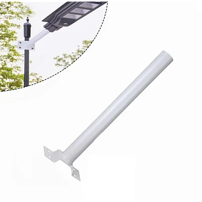 Suport consola / brat cu prindere pe perete / stalp pentru proiector solar stradal / lampa stradala ALB