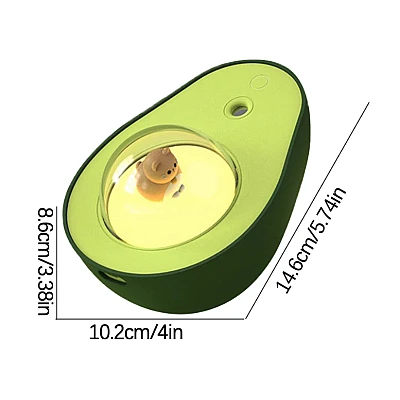 Umidificator AVOCADO 210ml 138x102x86mm portabil cu lumina de noapte Umidificator AVOCADO 210ml 138x102x86mm portabil cu lumina de noapte