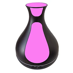 Umdificator / Difuzor de aroma LED 7 culori Maro inchis cu alb