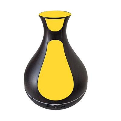 Umdificator / Difuzor de aroma LED 7 culori Maro inchis cu alb Umdificator / Difuzor de aroma LED 7 culori Maro inchis cu alb