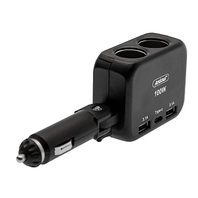 Priza auto Andowl Q CA50 putere 100W 3.1A cu porturi 2xUSB Priza auto Andowl Q CA50 putere 100W 3.1A cu porturi 2xUSB