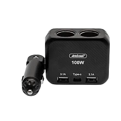 Priza auto Andowl Q CA50 putere 100W 3.1A cu porturi 2xUSB