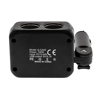 Priza auto Andowl Q CA50 putere 100W 3.1A cu porturi 2xUSB Priza auto Andowl Q CA50 putere 100W 3.1A cu porturi 2xUSB