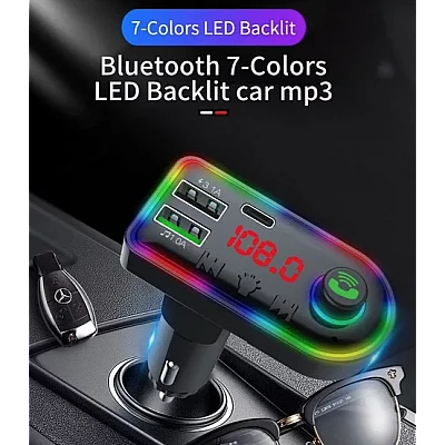 Modulator FM Bluetooth Andowl Q C75 cu 2 porturi USB + 1 port PD 5V/3.1A lumini RGB Modulator FM Bluetooth Andowl Q C75 cu 2 porturi USB + 1 port PD 5V/3.1A lumini RGB