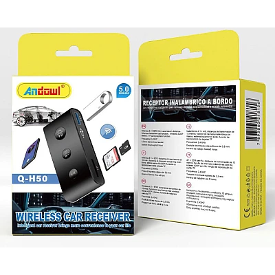 Adaptor wireless QH50 Bluetooth slot USB/AUX/TF functie apel