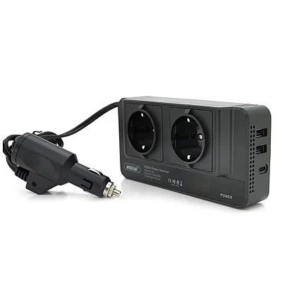 Invertor de curent auto 300W 12V/220V USB Q CC8200