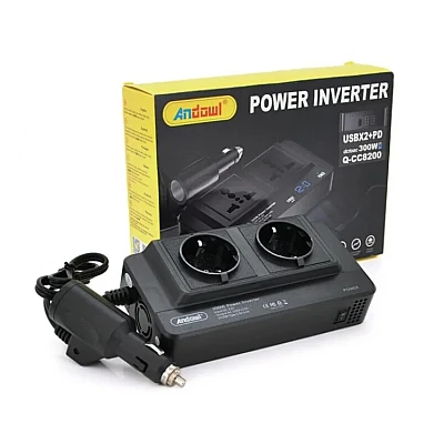 Invertor de curent auto 300W 12V/220V USB Q CC8200