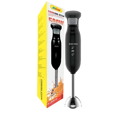 Blender de mana cu imersie de 500 W design ergonomic multifuncțional Q LB0619 Blender de mana cu imersie de 500 W design ergonomic multifuncțional Q LB0619